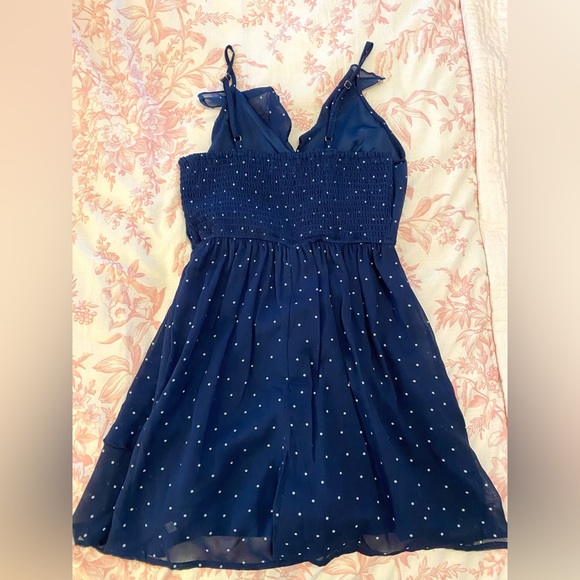 Navy Polkadot Romper - Picture 3 of 4